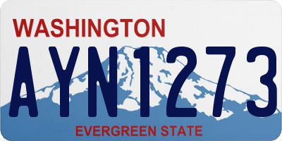 WA license plate AYN1273