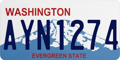WA license plate AYN1274