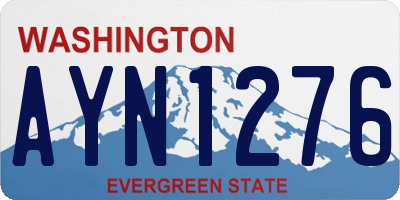WA license plate AYN1276