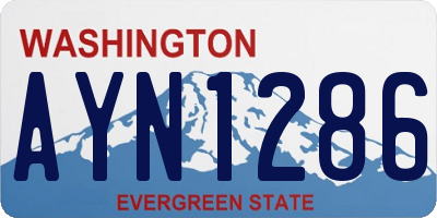 WA license plate AYN1286