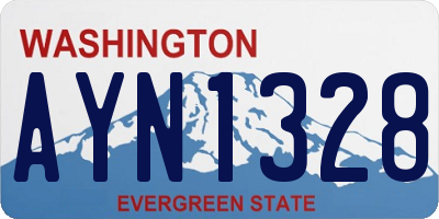 WA license plate AYN1328