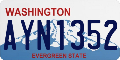 WA license plate AYN1352