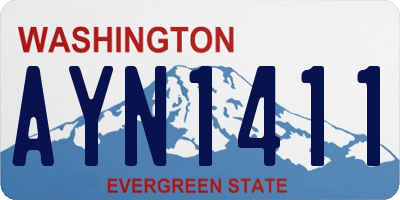 WA license plate AYN1411