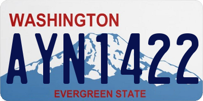WA license plate AYN1422