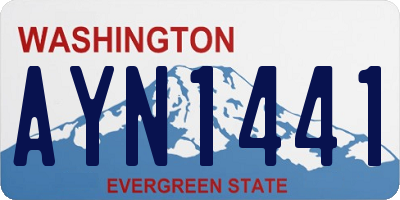 WA license plate AYN1441