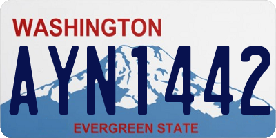 WA license plate AYN1442