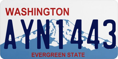 WA license plate AYN1443