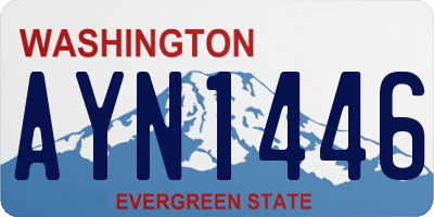 WA license plate AYN1446