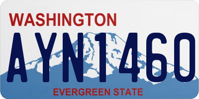 WA license plate AYN1460