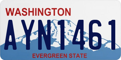 WA license plate AYN1461