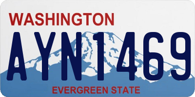 WA license plate AYN1469