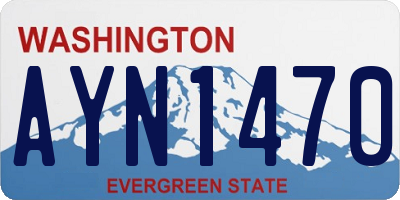 WA license plate AYN1470