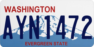 WA license plate AYN1472