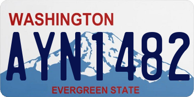 WA license plate AYN1482