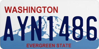 WA license plate AYN1486