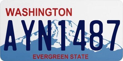 WA license plate AYN1487