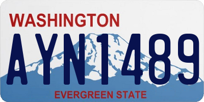 WA license plate AYN1489