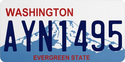 WA license plate AYN1495