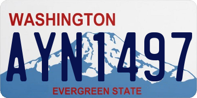 WA license plate AYN1497