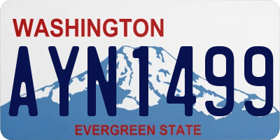 WA license plate AYN1499