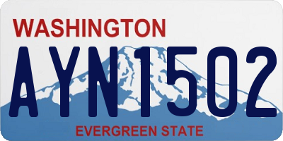 WA license plate AYN1502