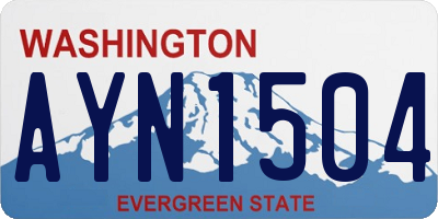 WA license plate AYN1504