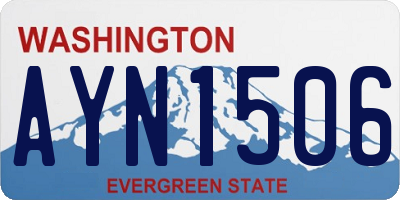 WA license plate AYN1506