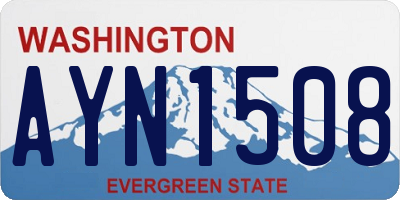 WA license plate AYN1508