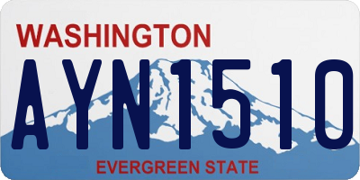 WA license plate AYN1510