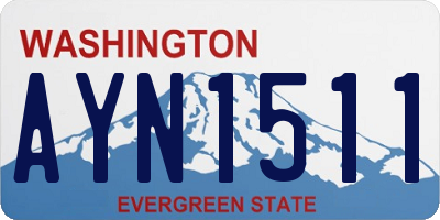 WA license plate AYN1511