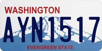 WA license plate AYN1517
