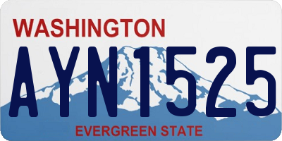 WA license plate AYN1525