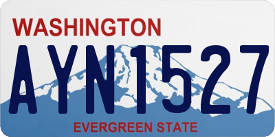 WA license plate AYN1527