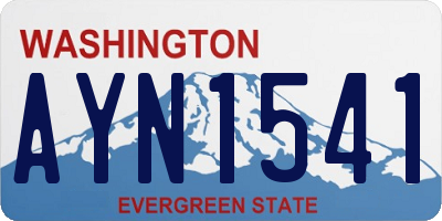 WA license plate AYN1541