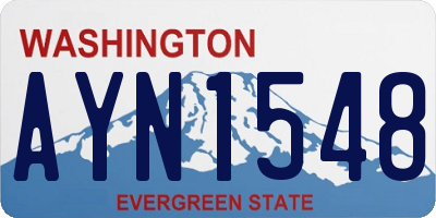 WA license plate AYN1548