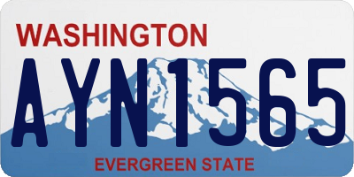 WA license plate AYN1565
