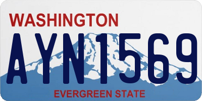 WA license plate AYN1569