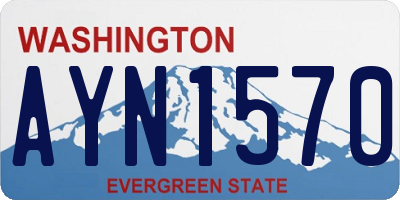 WA license plate AYN1570
