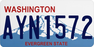 WA license plate AYN1572