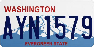 WA license plate AYN1579
