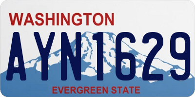 WA license plate AYN1629