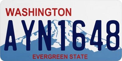 WA license plate AYN1648