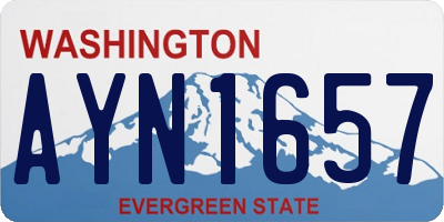 WA license plate AYN1657