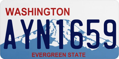 WA license plate AYN1659