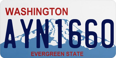 WA license plate AYN1660