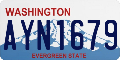 WA license plate AYN1679