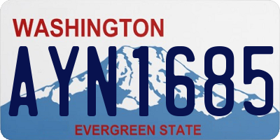 WA license plate AYN1685