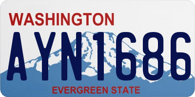 WA license plate AYN1686