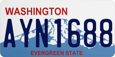 WA license plate AYN1688