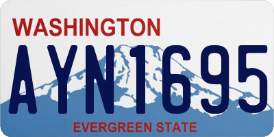 WA license plate AYN1695